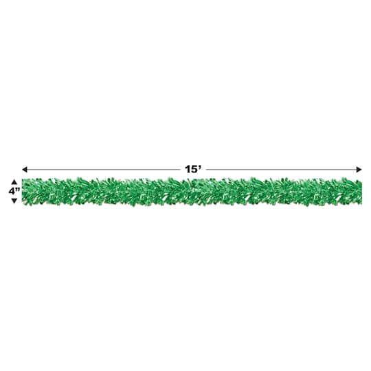 Beistle 15ft. Green Metallic Festooning Garland